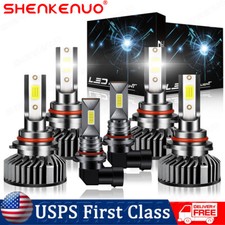 For Jeep Grand Cherokee 1999-2005 6x Led Headlight Bulbs Hilow Beam Fog Lights