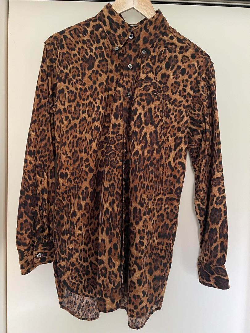 Engineered Garments Leopard Pattern Long Sleeve S… - image 1