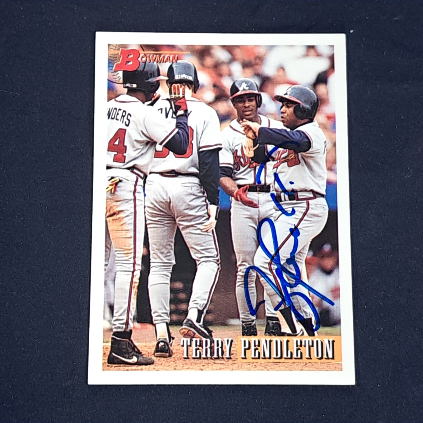 Terry Pendleton Signed 1993 Bowman Card #254 Braves Cardinals Autographed