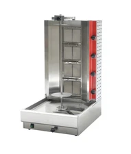 Omcan USA 47497 37" Gas Gyro Machine, 100 lbs, (4) Burners