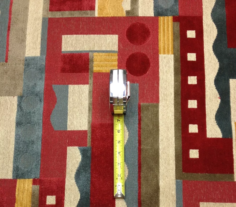 CLARENCE HOUSE ELLINGTON RED GEOMETRIC ABSTRACT LINEN VELVET FABRIC BY THE YARD - Image 4 of 4