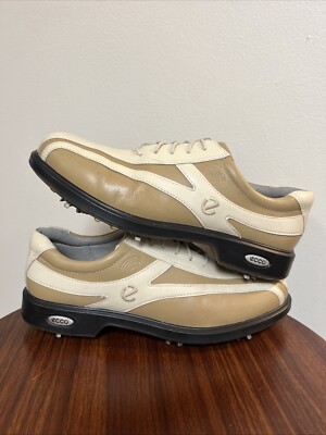 ECCO Hydromax Beige/ Tan Leather Women's Golf Shoes Size 40 EU 9/9.5 US