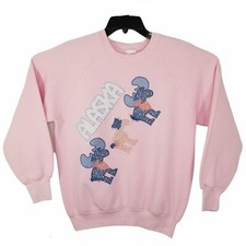 Fruit of The Loom Medium Vintage Pink Alaska Moose Sweatshirt