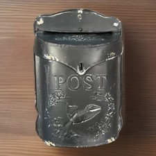 Wall Mount Mailbox 15.5 Black Vintage Style E...