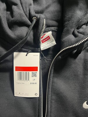 Supreme×Nike zip Supreme Nike Zip Up Hooded Sweatshirt Heather Grey Men's