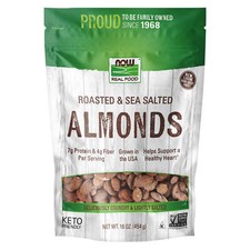 NOW FOODS Almonds Roasted Sea Salted 1 lb.