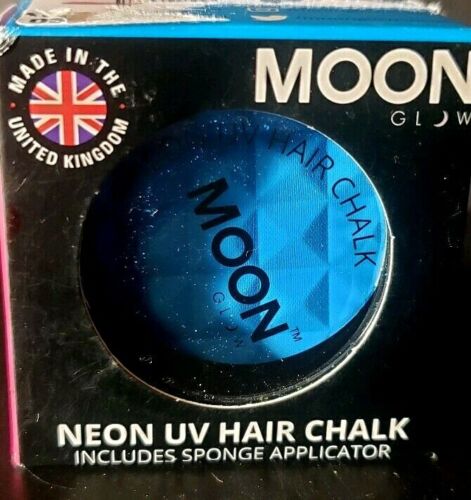 NEW MOON Neon UV Hair Chalk BLUE Stage Make Up Hair Color | eBay