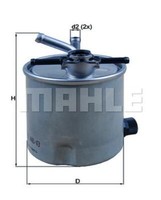 Mahle Kraftstofffilter Passend FüR Nissan Patrol GR V Wagon