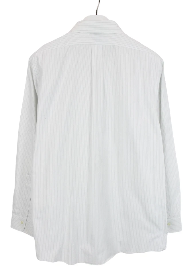 BROOKS BROTHERS Camicia Formale Slim Fit Uomo 34/16,5 Strisce Taschino Sul Petto - Immagine 2 di 4