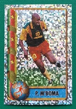 1998 Navarrete France World Cup FIFA Ax Sticker #134D PATRICK M'BOMA Soccer FOIL