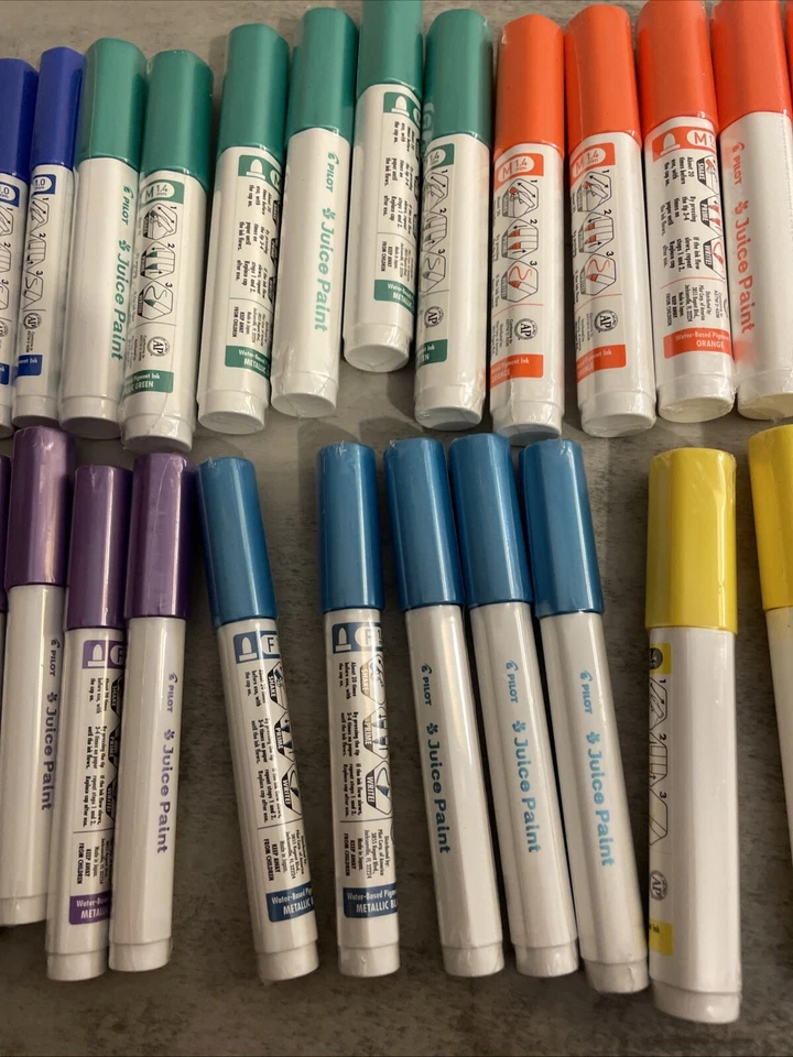Lot Of 38 Brand New Juice Paint Pilot Markers Water Based 21 M 1.4 mm / 17 F 1mm - Image 3 of 4