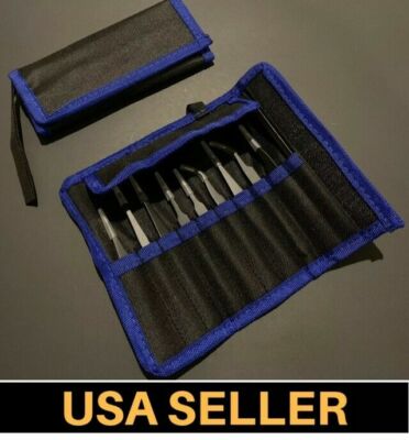 10Pcs Precision ESD Stainless Steel Lab Tweezers for Microscopic Applications
