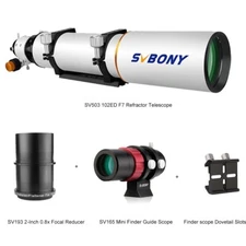 SVBONY SV503 102ED Refractor Telescope OTA SV193 0.8x Focal Reducer SV165 Finder