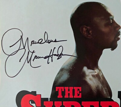 Mavelous Marvin Hagler v Sugar Ray Leonard Boxing Autograph Bud
