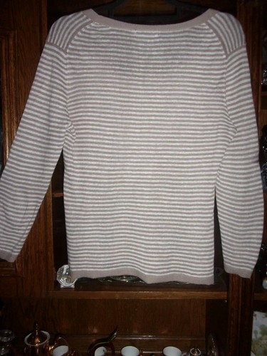 Boden. NEW. Attractive Pure Linen Beige & Ecru Striped Light Jumper. UK 12 - Picture 17 of 21
