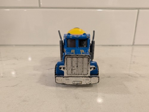 VTG 1990-1991 Matchbox Peterbilt Cement Mixer MB19 1:80 blue Cement Company Ltd - Picture 3 of 9