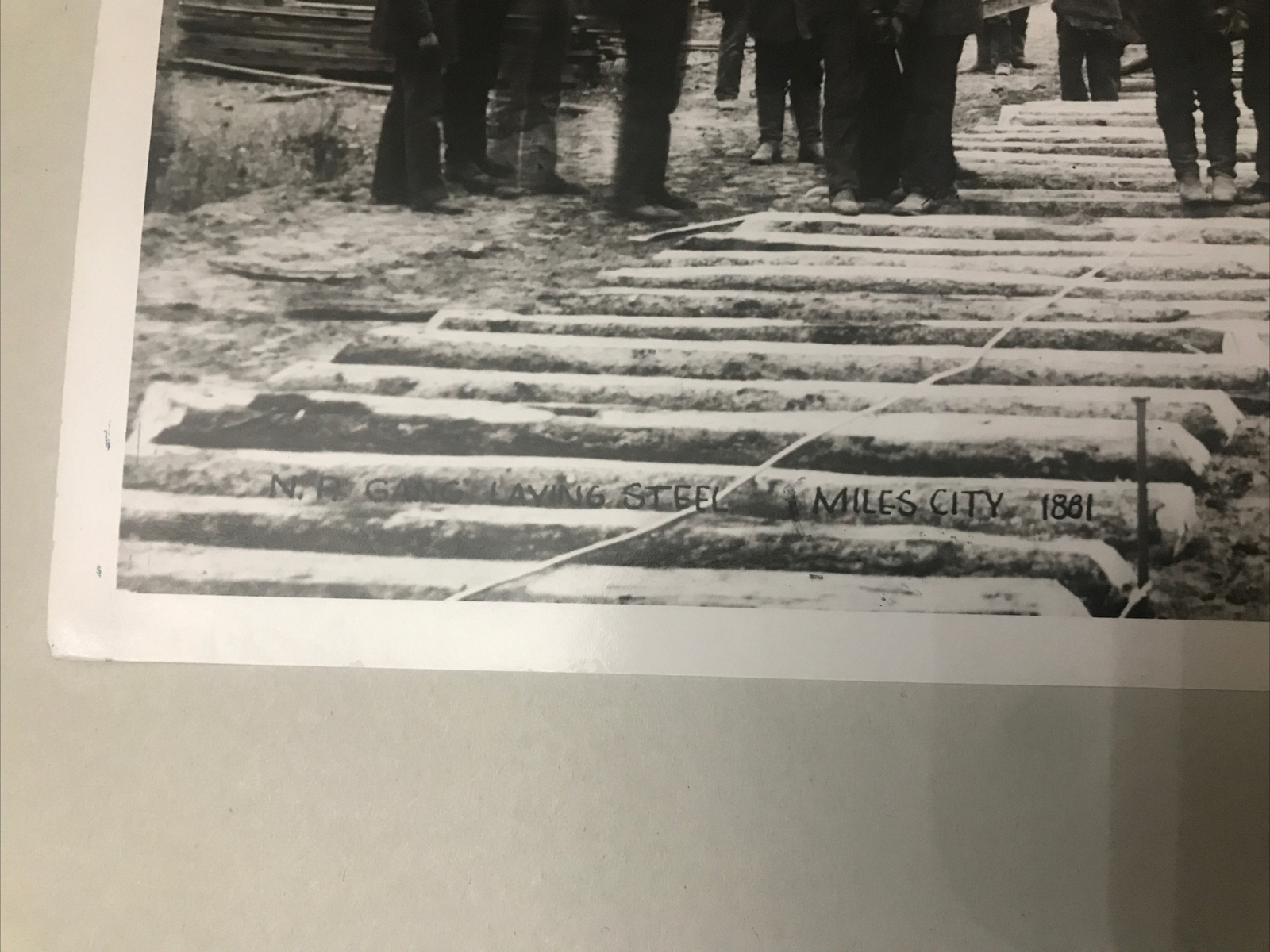L.A. Huffman Gang Laying Steel Miles City Railroad Montana 1881 eBay