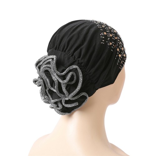 Cappello turbante musulmano elasticizzato cancro chemio berretto perdita capelli sciarpa avvolgente hijab - Foto 21 di 29
