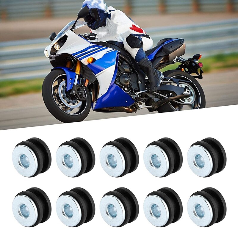 20Pcs Motorcycle Rubber Grommets Kits Motorcycle Windshield Bolts for