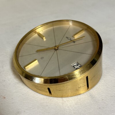 Jaeger LeCoultre #383 Vintage Luxury Desk Wedge Clock 8 Day Windup