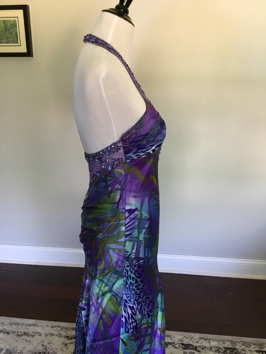 purple and green dress Garden Dream Maxi Dress - Green, Purple and Pink main image 1