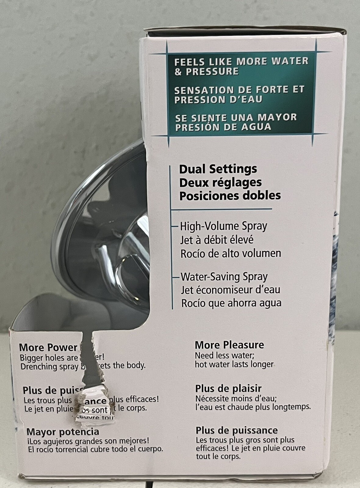 Delta 75152 Water Amplifying Shower Head Chrome With H2O