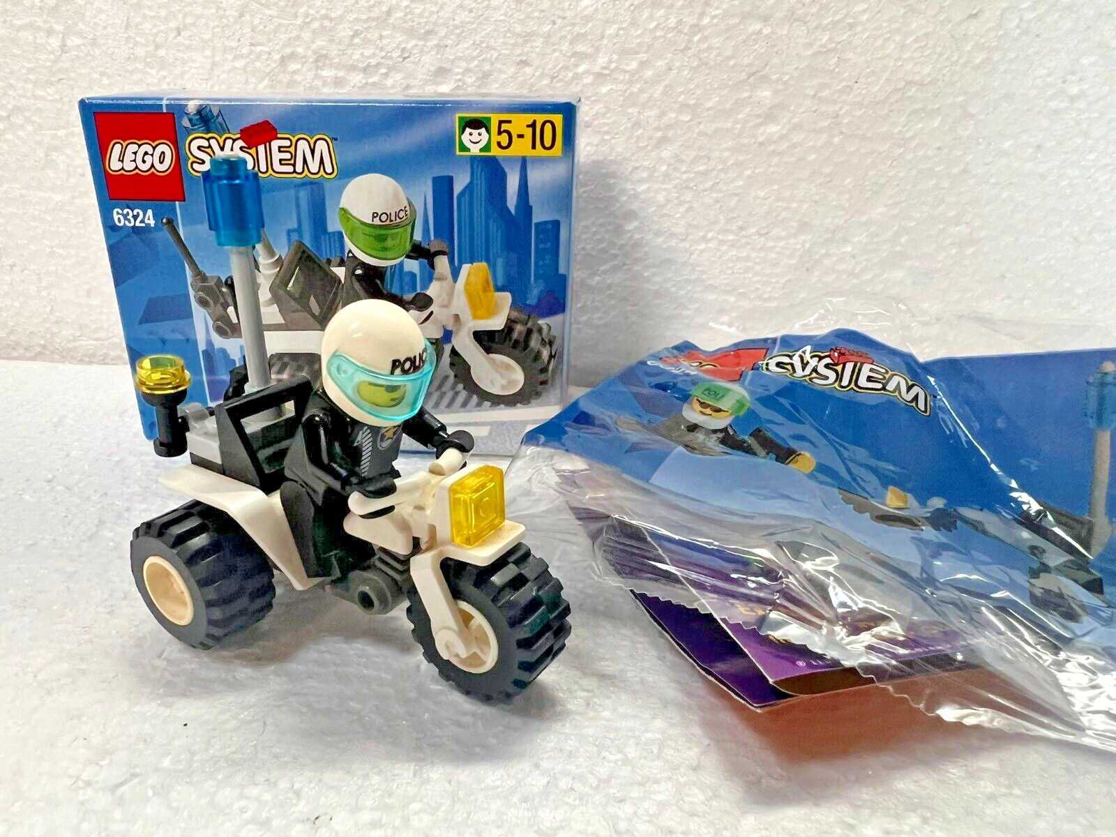 Lego 6324 System Town: Chopper Cop (6324) Complete + Box & Leaflet From 1998