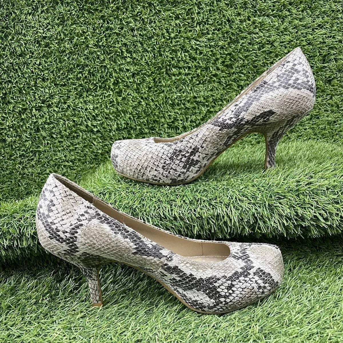 DOROTHY PERKINS GREY SNAKESKIN PUMPS HIGH HEELS COURTS STILETTO
