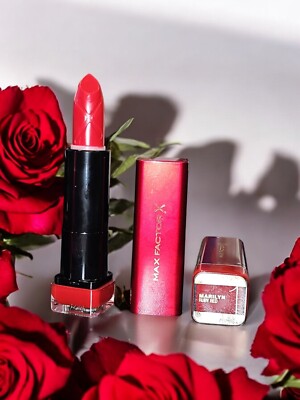Max Factor Marilyn Monroe Limited Edition Lippenstift 1 Ruby Red  Lov Kiss Tip