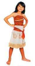 Girls Moana Polynesian Princess Halloween Costume 2 Pc Set Disney Inspired Maui