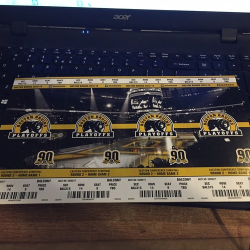 2014 BOSTON BRUINS PLAYOFF TICKET STUB SHEET SET VS CANADIANS AND STANLEY CUP - Picture 3 of 4
