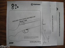 Crosman 1400 Reseal Seal Repair Kit With Exploded View - Parts List  Guide