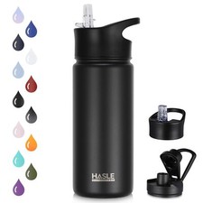 Insulated Water Bottle 16 Oz Double Wall Vacuum Stainless Steel Water Bottle Lea