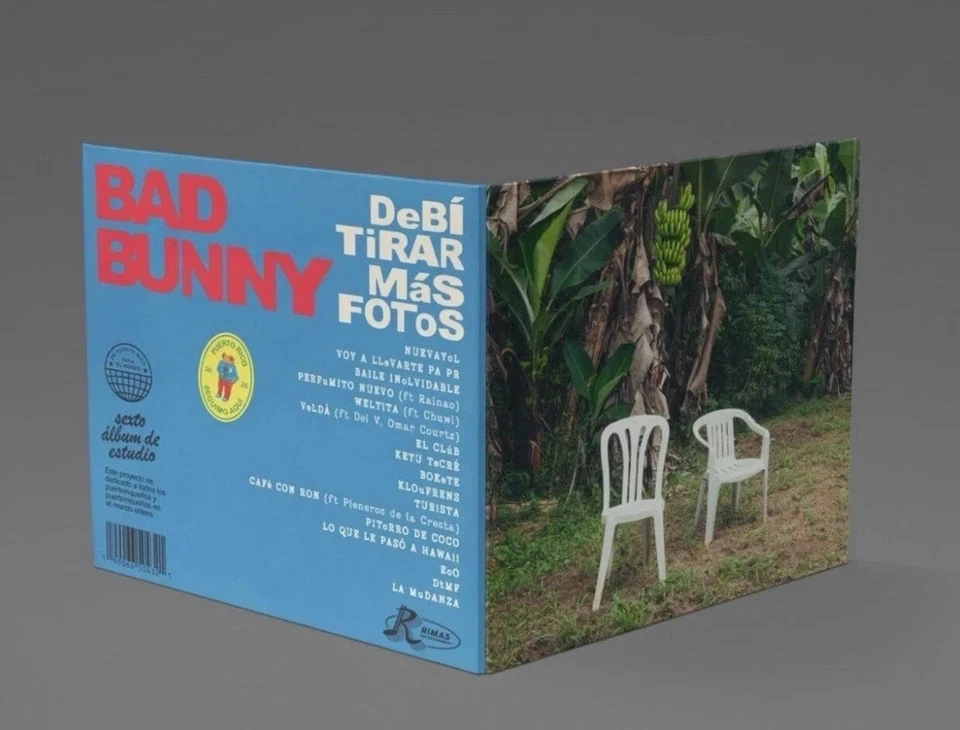 Bad Bunny Debi Tirar Mas Fotos Gatefold 2XLP Blue VINYL exclusive DTMF FAST SHIP - Image 2 of 3