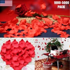5000PCS Red Artificial Fake Rose Petals Wedding Romantic Event Party Decor USA