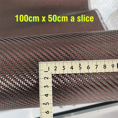 3k 200g real carbon fiber & metal wire mixed woven red blue Violet green golden - Picture 4 of 11