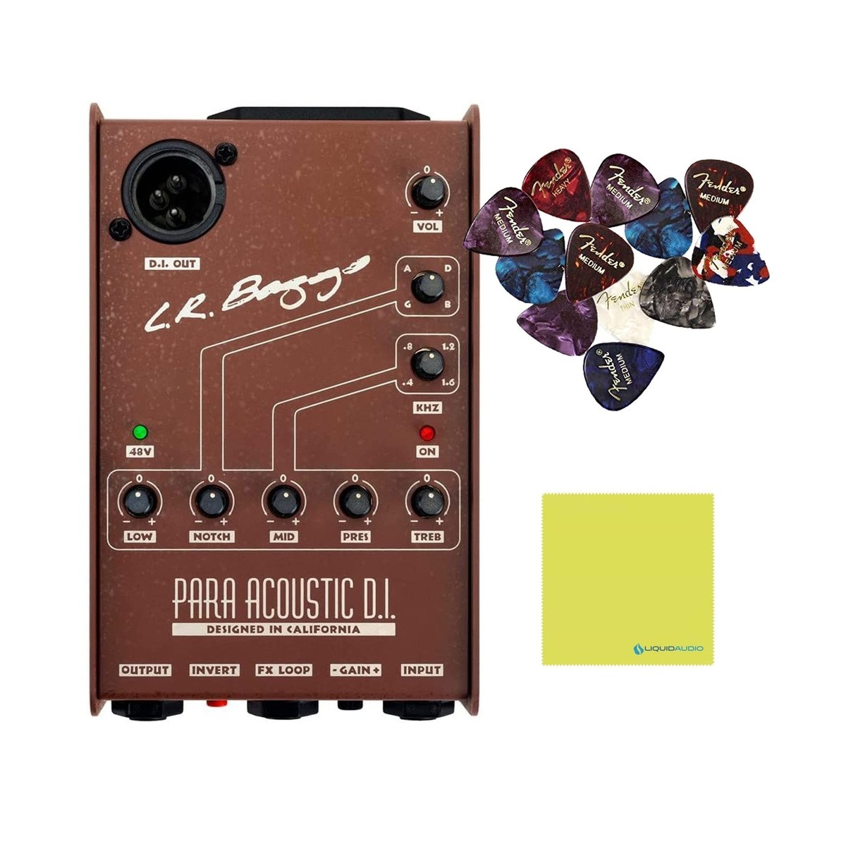 LR Baggs para DI Acoustic Guitar Preamp and 5-Band EQ Bundle w/ 12