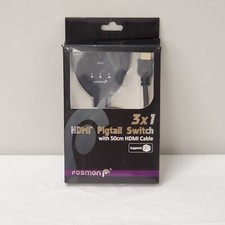 Fosmon 3 X 1 HDMI Pigtail Switch With 50cm HDMI Cable