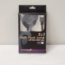 Fosmon 3 X 1 HDMI Pigtail Switch With 50cm HDMI Cable