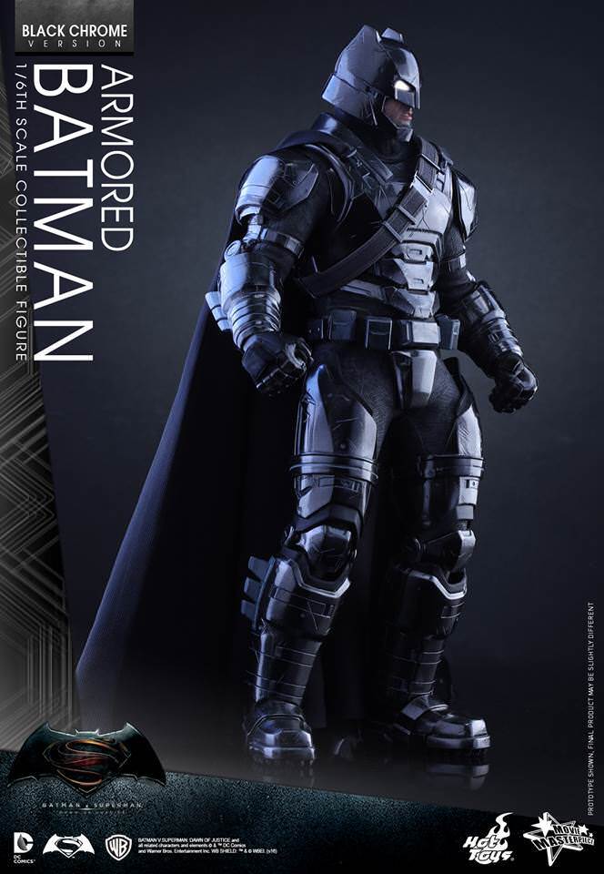 Hot Toys 1/6 MMS356 BATMAN vs SUPERMAN ARMORED BATMAN BLACK CHROME