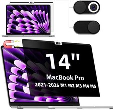 Magnetic Laptop Privacy Screen for MacBook Pro 14 Inch 2021-2026 Removable Mat