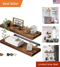 Bathroom Floating Shelves for Wall - 15.7" Wall Mounted Shelf Over Toilet Far...