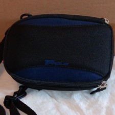 Targus Universal Compact Camera Case/Pouch Nylon Black/Blue w/ Strap