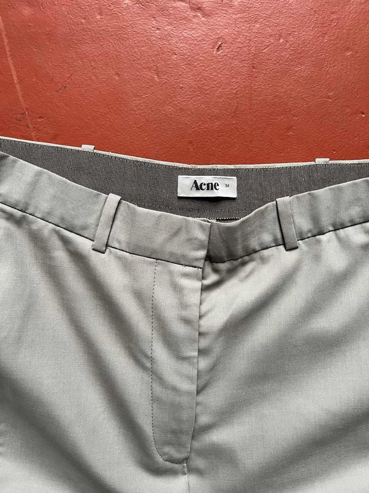 Pantaloni pantaloni Acne Studios misto lana fluida patchwork dritti slim fit