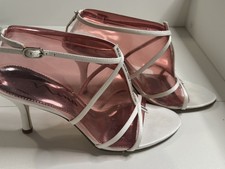 Nina White Rhinestone Bridal Heels Size 7 1/2