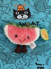 Jellycat Amuseable Watermelon Keyring Bag Charm Cute Plush BNWT