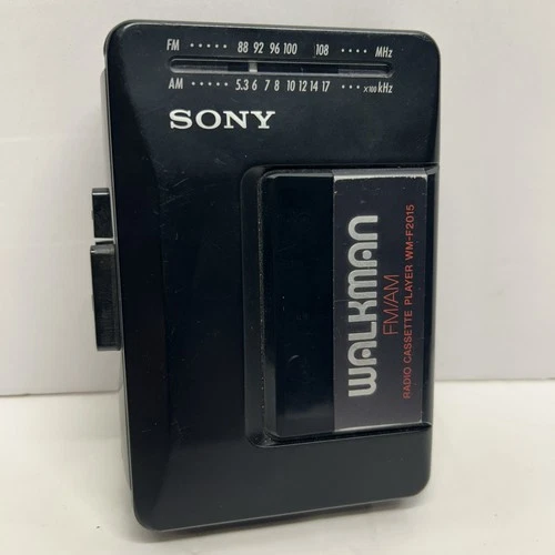 Sony Walkman WM-F2015 AM/FM Cassette Player *New Belts* * Works* *Cleaned*
