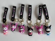 Beaded Sanrio Theme Kuromi Keyring Strap PARTY FAVORS 6 pcs