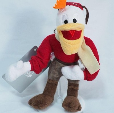 Launchpad McQuack 7.8in Plush Doll Disney Duck Tales Pin Keychain Super Rare Tag