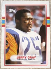 Topps Jerry Gray #131 Los Angeles Rams 1989 NFL Football Trading Card